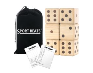 Giant Wooden Yard Dice