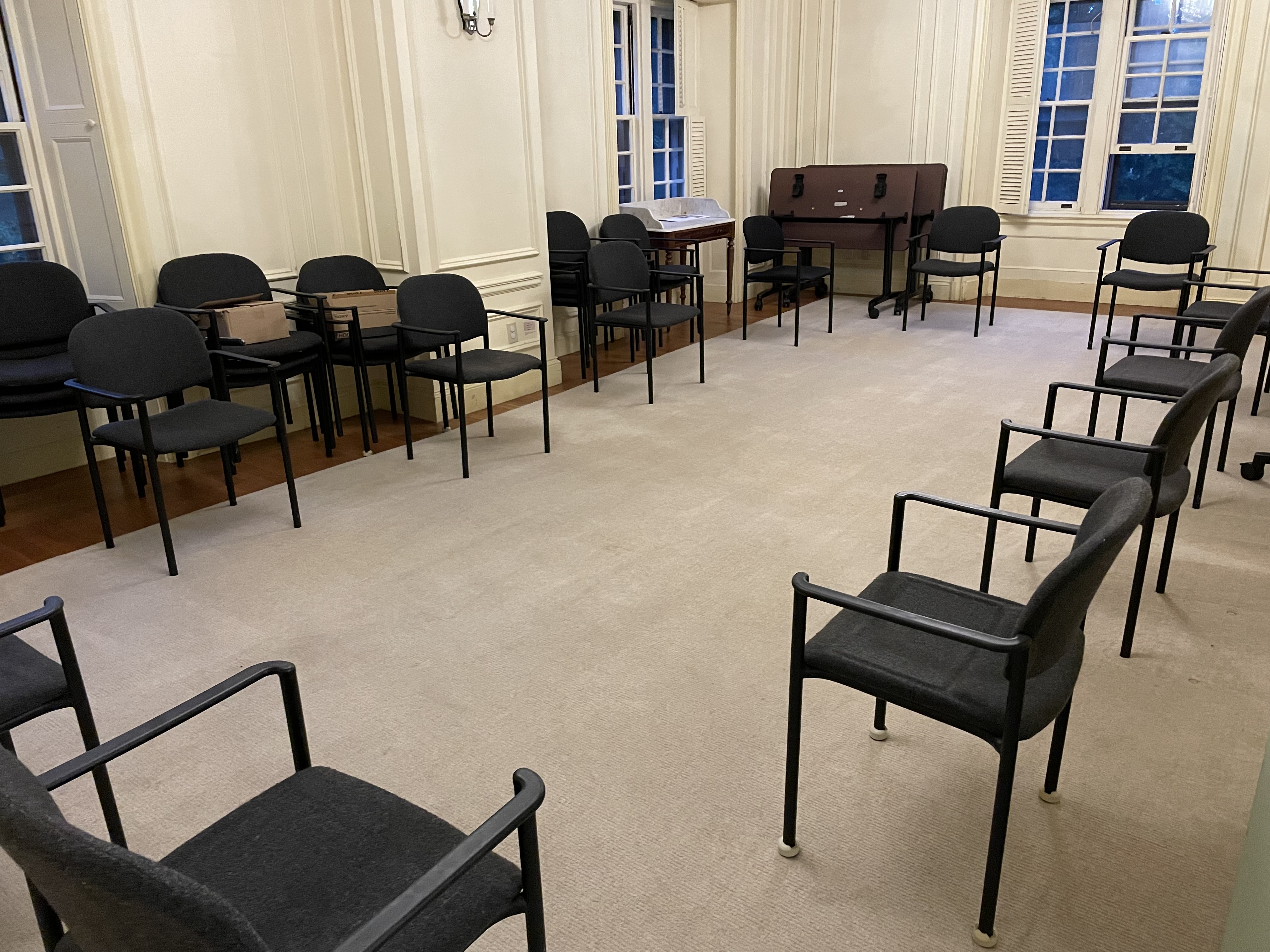 chairs in large circle