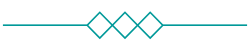 teal decorative line with 3 diamonds in the middle