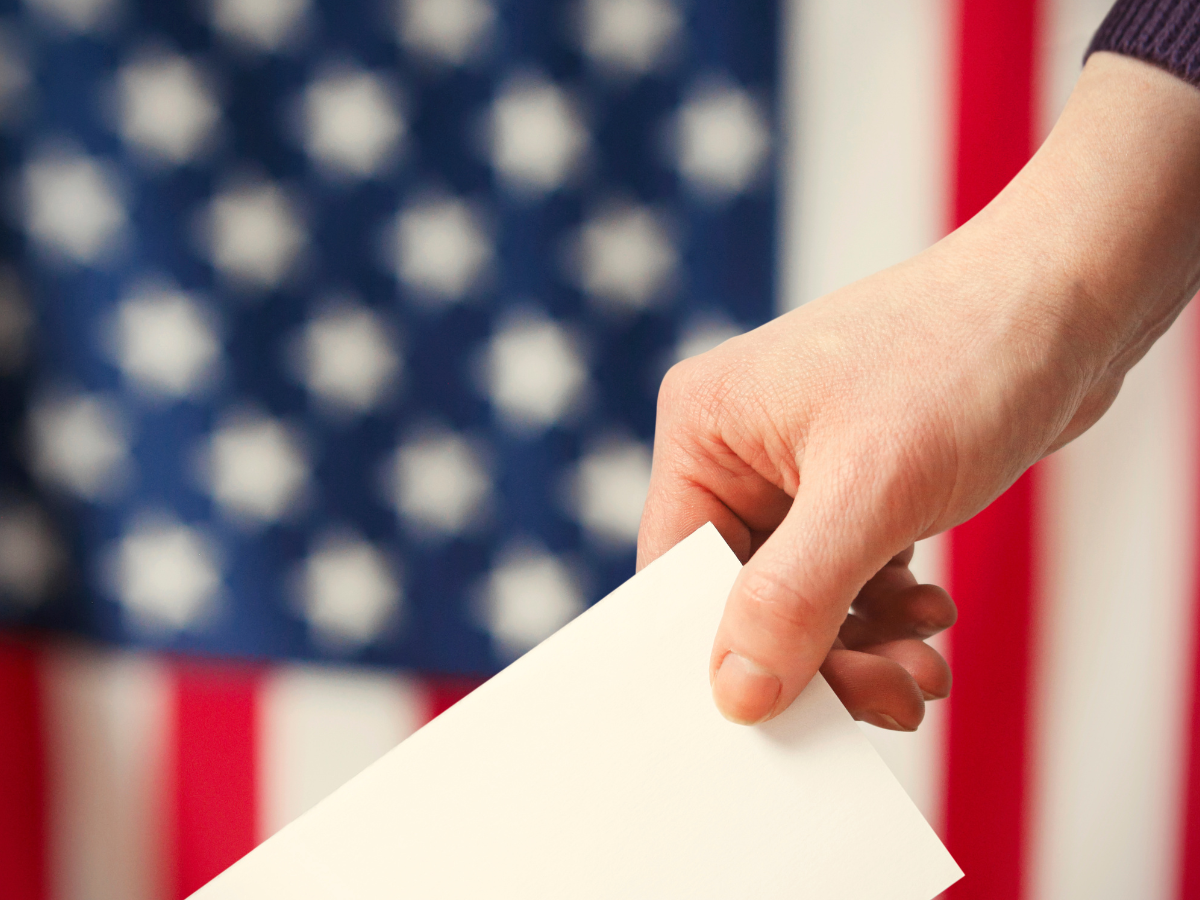 A person with a ballot