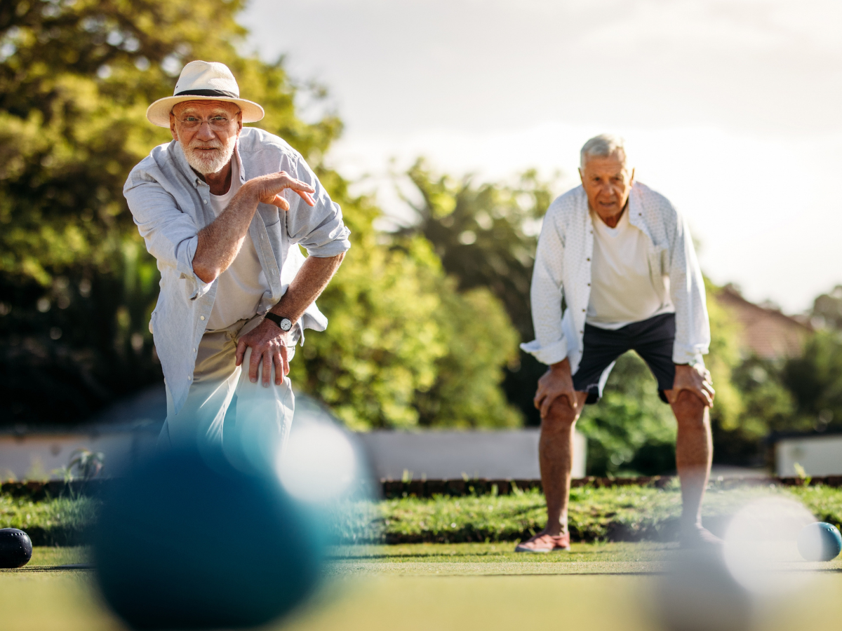 Men enjoying a game